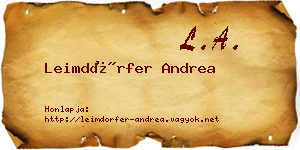 Leimdörfer Andrea névjegykártya